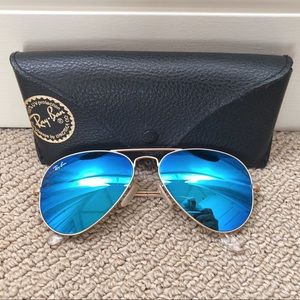 Ray-Ban Aviator Blue Reflecting Sunglasses